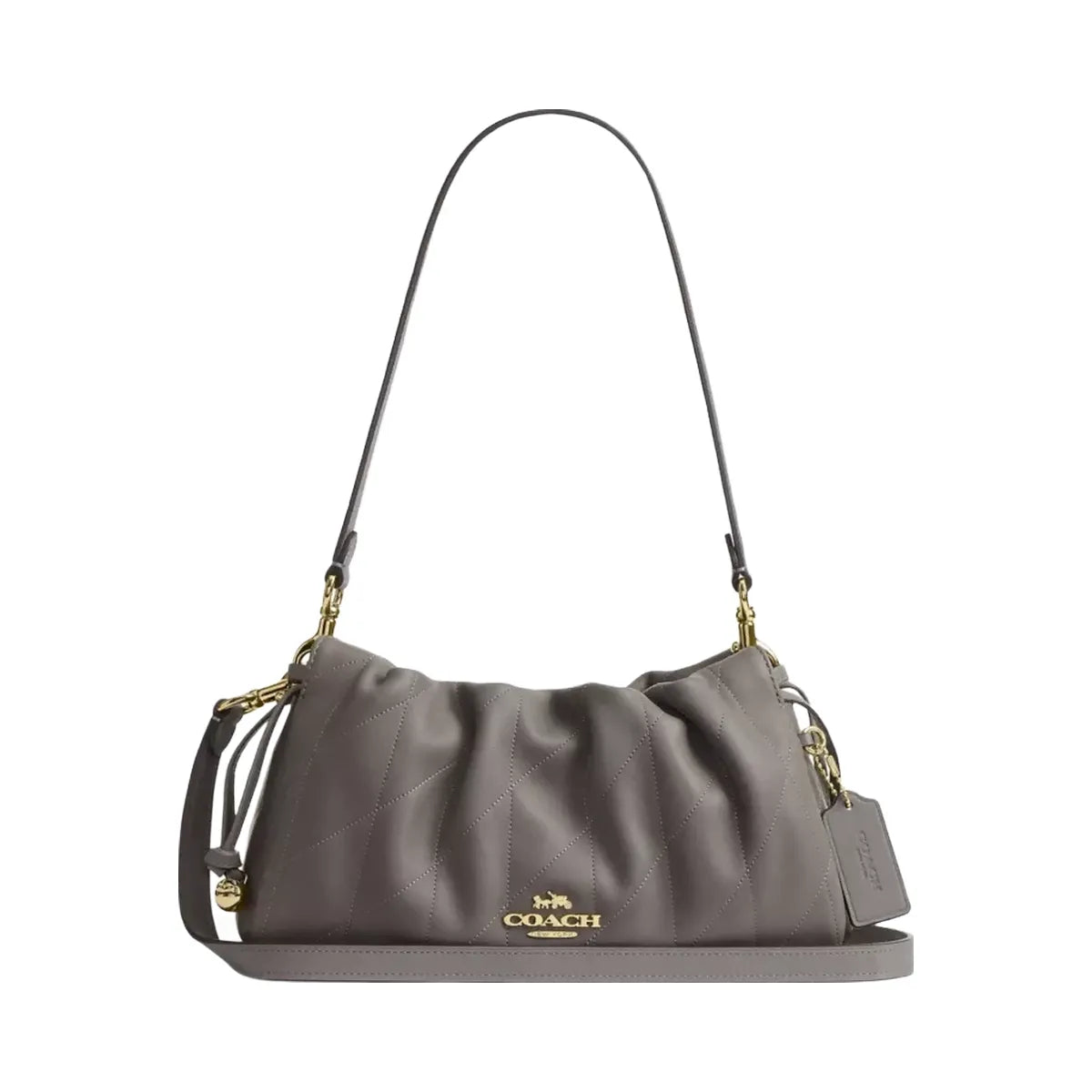 Coach Faye Shoulder Bag With Quilting in Gold Slate