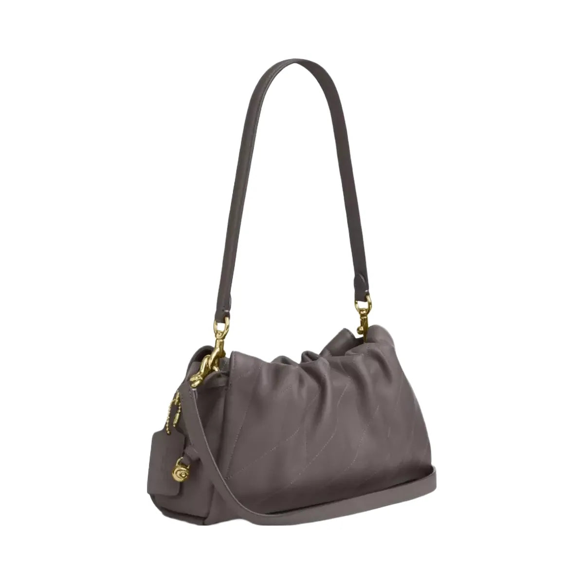 Coach Faye Shoulder Bag With Quilting in Gold Slate