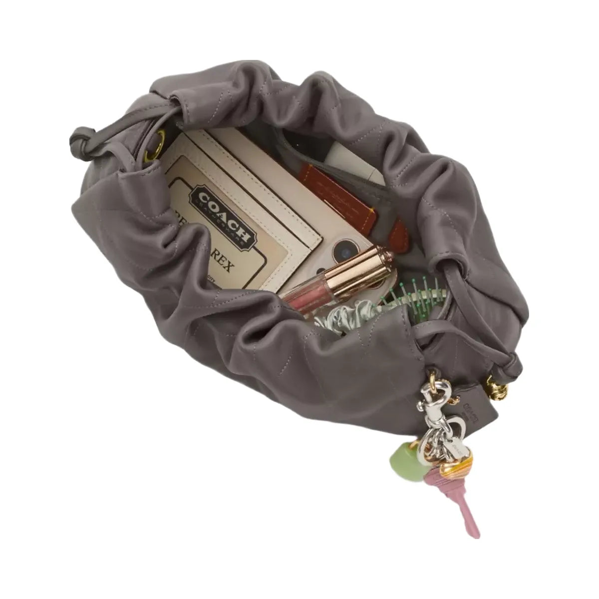 Coach Faye Shoulder Bag With Quilting in Gold Slate