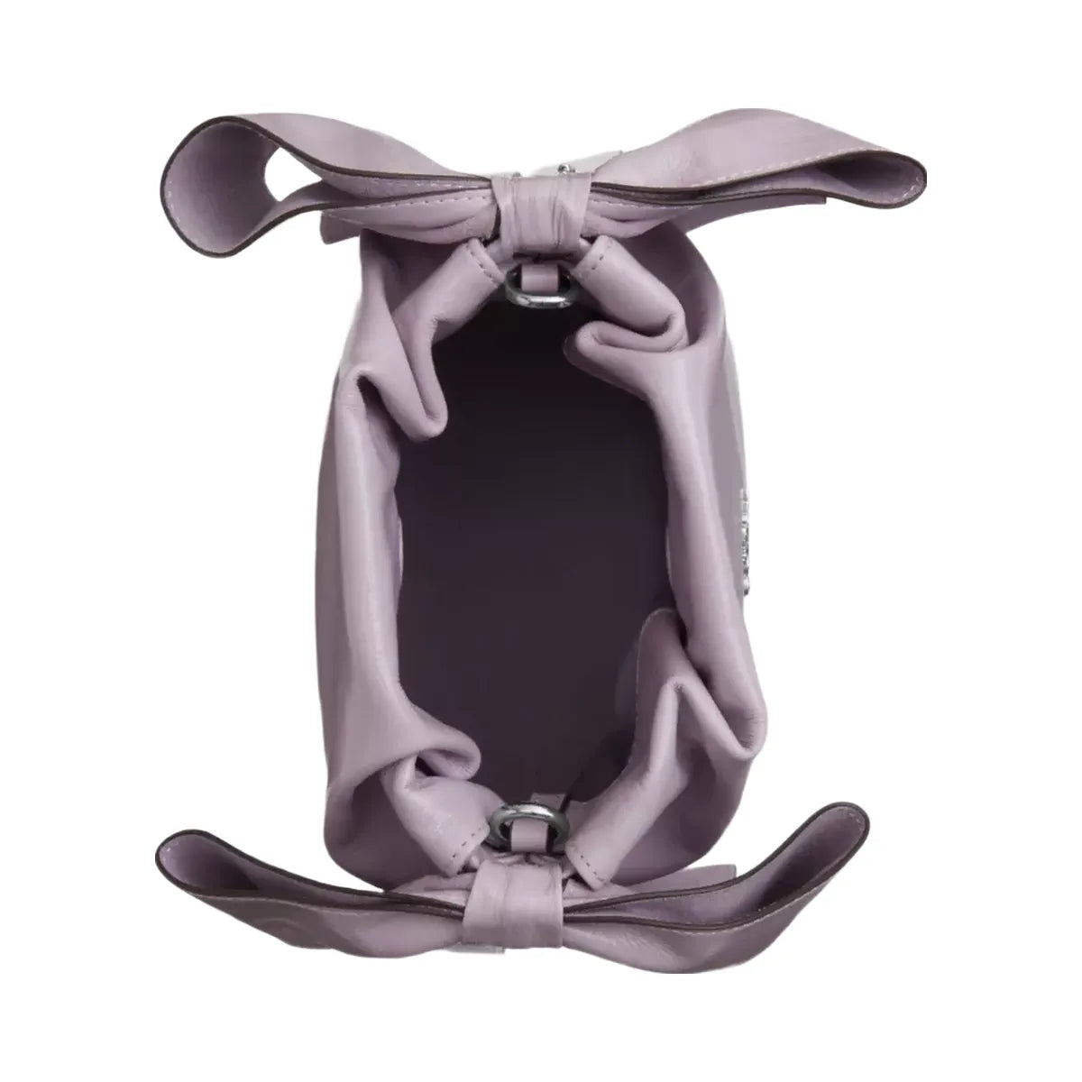 Coach Faye Mini Drawstring Bag With Bows in Silver Light Amethyst
