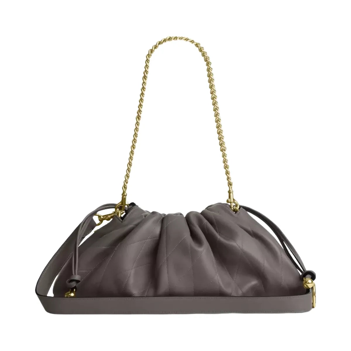 Coach Faye Large Shoulder Bag With Quilting in Gold Slate
