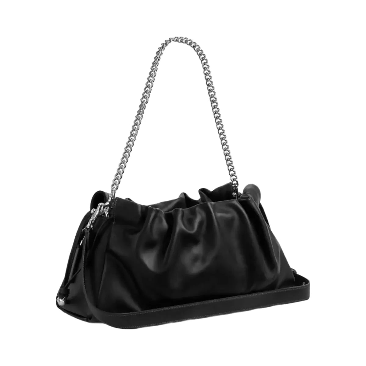 Coach Faye Large Shoulder Bag in Silver Black