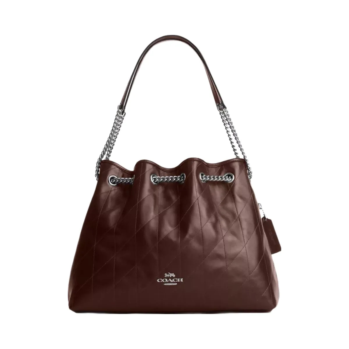 Coach Evelyn Shoulder Bag With Quilting in Silver Maple