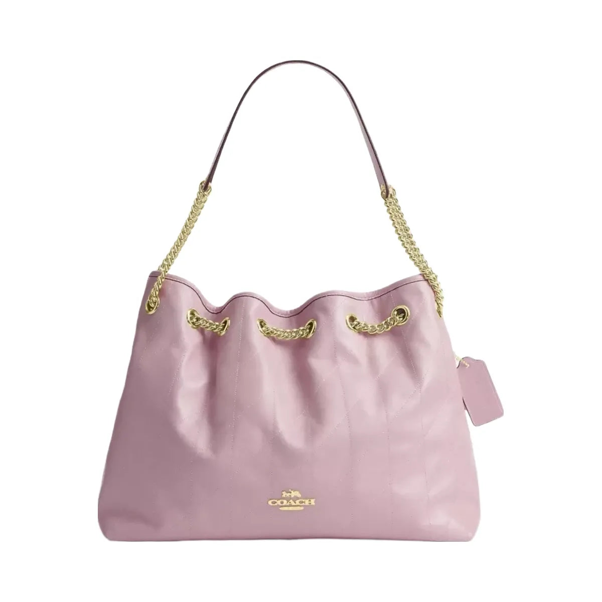 Coach Evelyn Shoulder Bag With Quilting in Gold Carnation