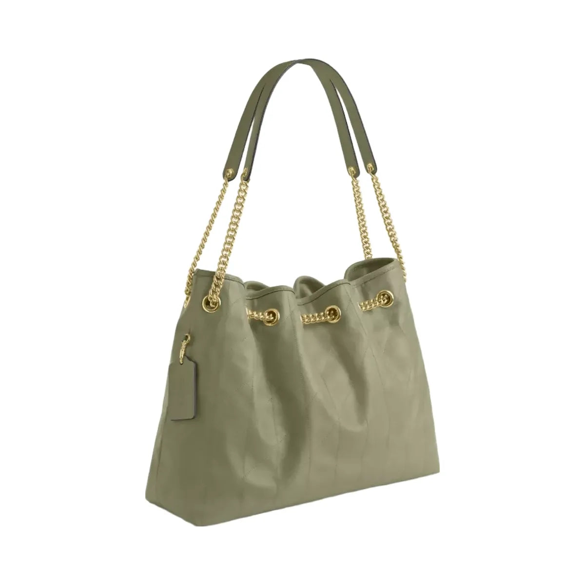 Coach Evelyn Shoulder Bag With Quilting in Gold Pistachio