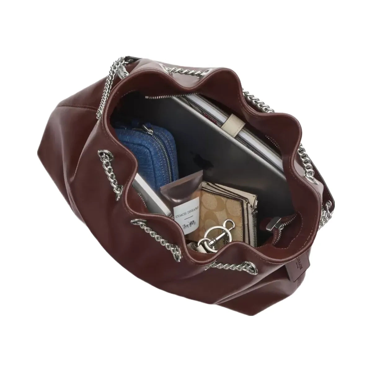 Coach Evelyn Shoulder Bag in Silver Maple