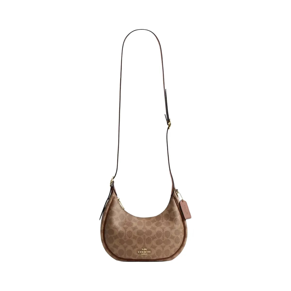 Coach Emily Shoulder Bag In Signature Canvas in Gold Tan Brown