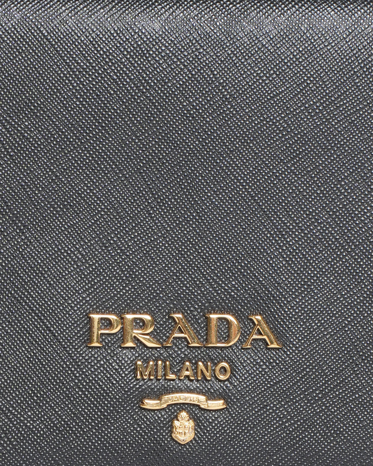 Prada Saffiano Leather Flap Chain Crossbody Bag in Black