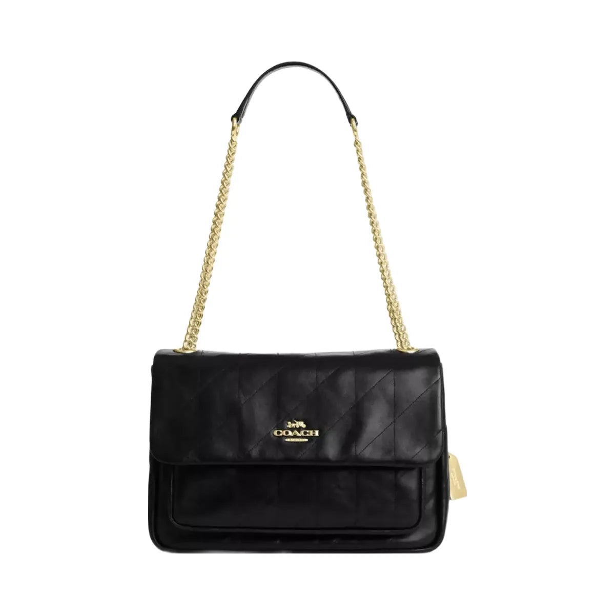 Coach Elodie Crossbody Bag With Quilting in Gold Black