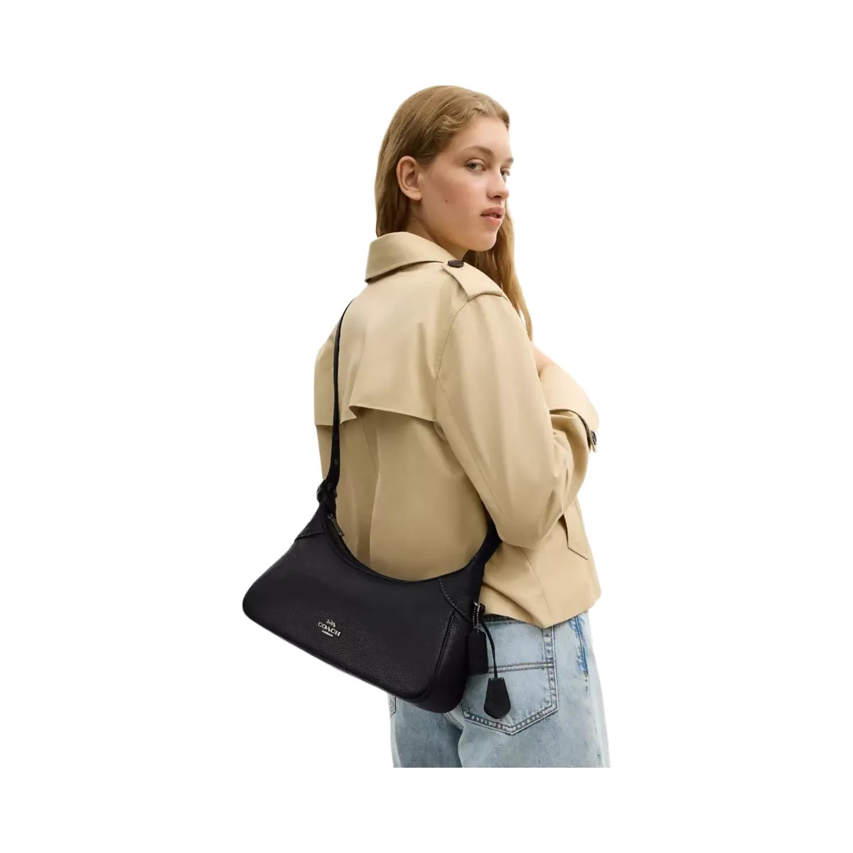 Coach Ella Small Shoulder Bag in Gunmetal Black