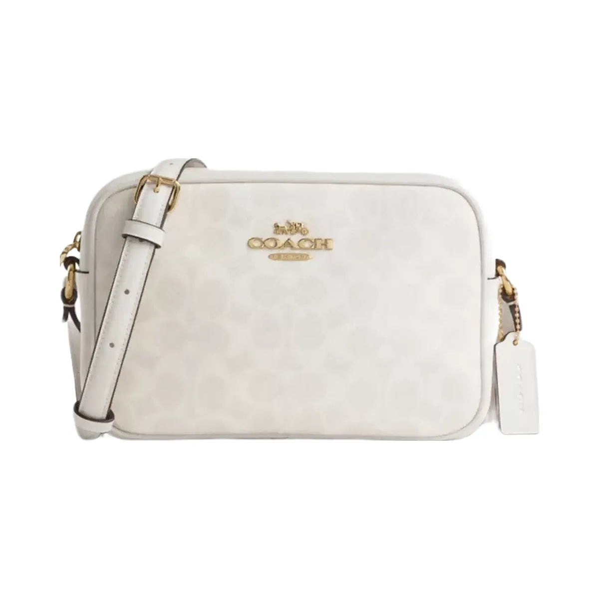 Coach Jamie Camera Bag In Signature Canvas in Gold White Chalk