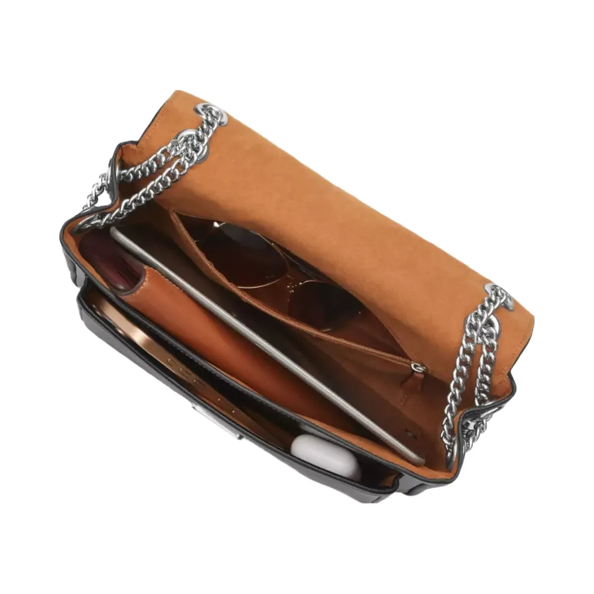 Coach Elodie Crossbody Bag in Silver Black