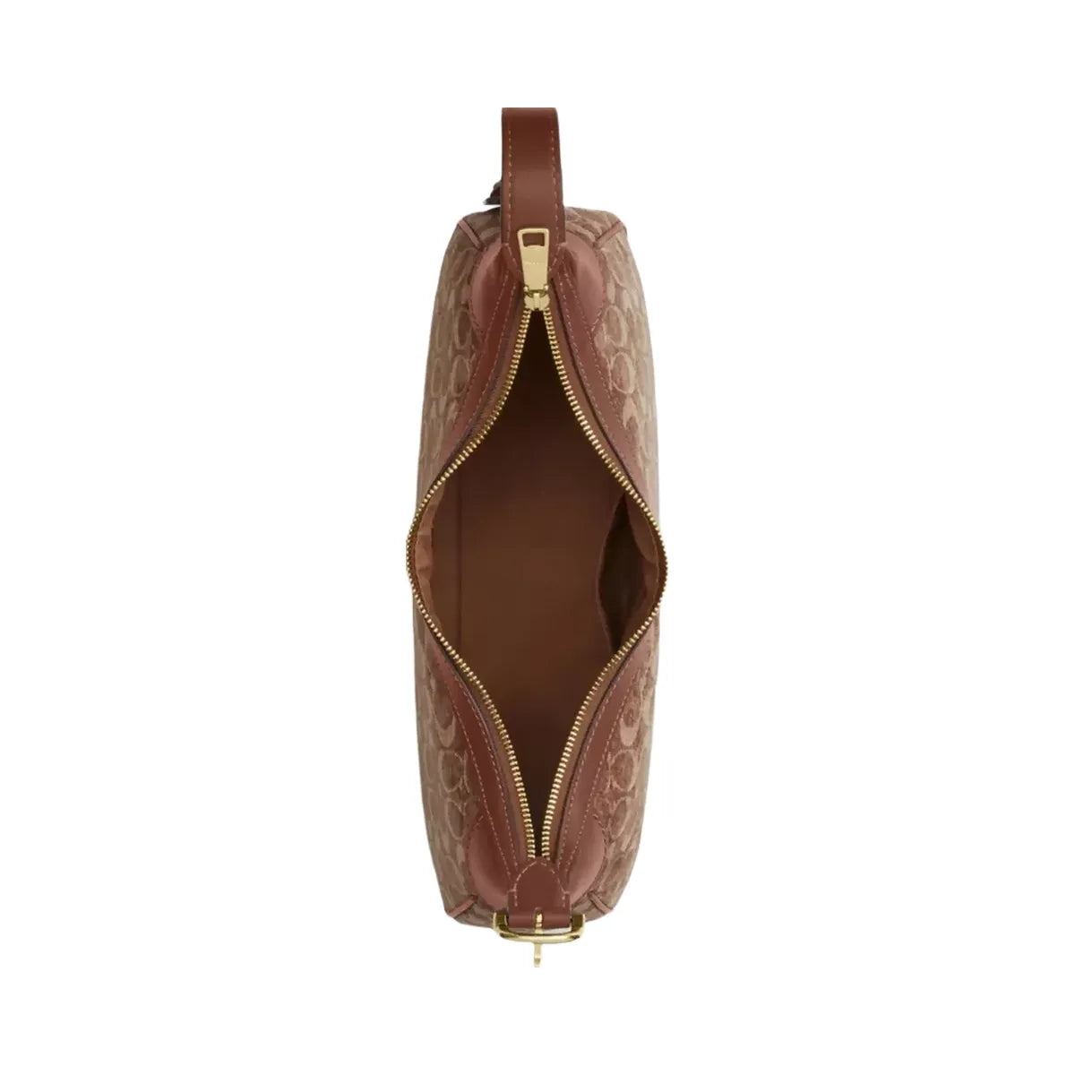 Coach Ella Small Shoulder Bag In Signature Chenille in Gold Light Khaki Vintage Brown