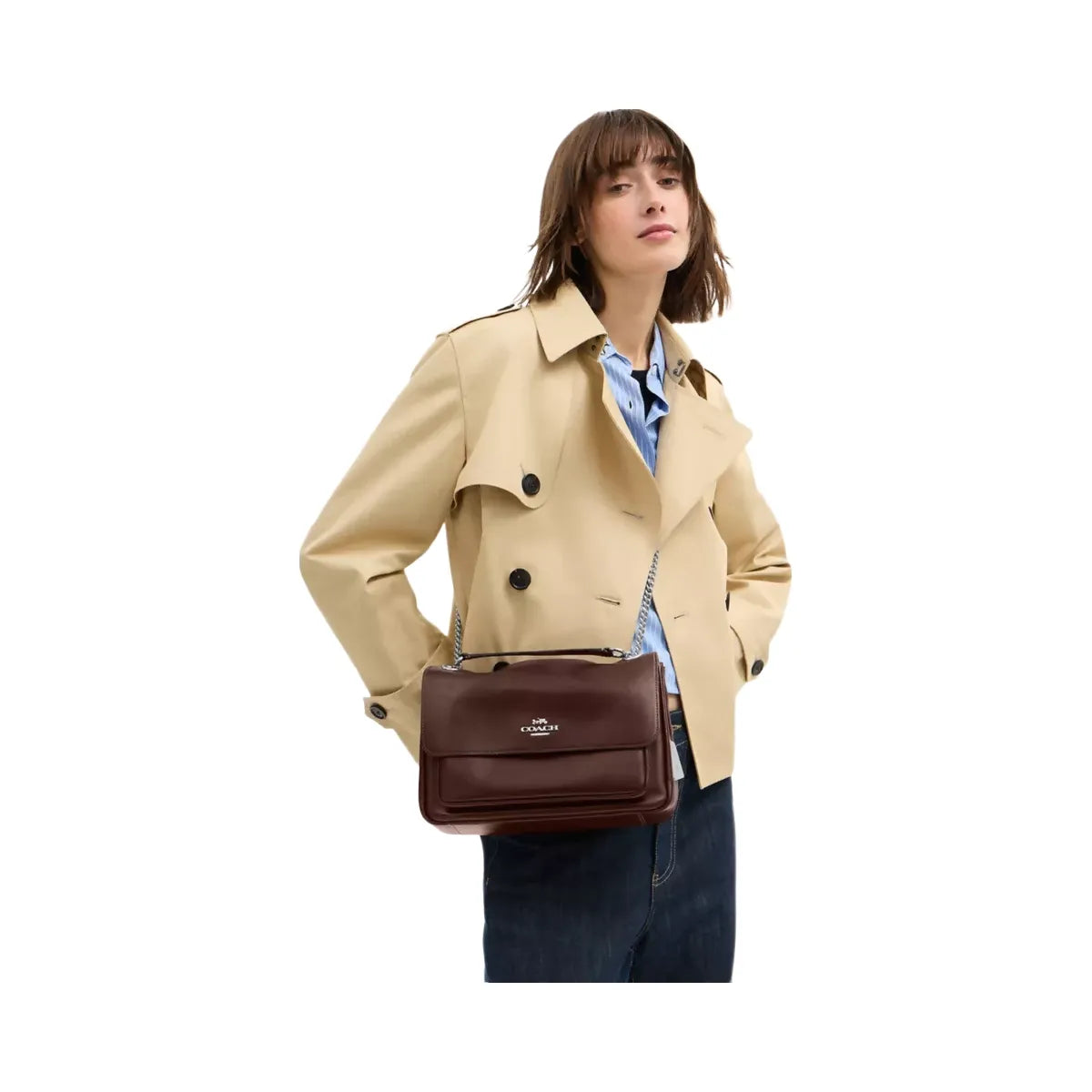 Coach Elodie Crossbody Bag in Silver Maple