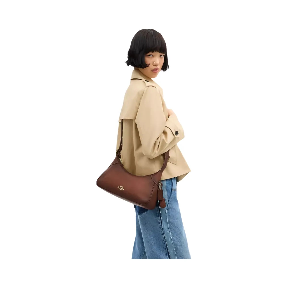 Coach Ella Small Shoulder Bag in Gold Redwood