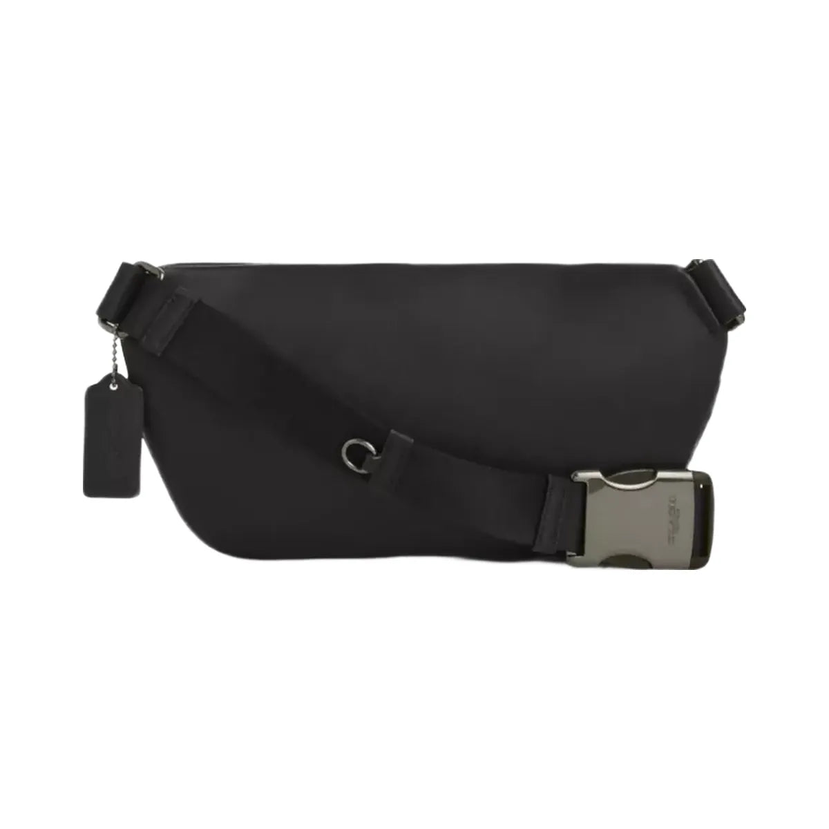 Coach Elias Belt Bag In Signature Canvas in Gunmetal Chalk Black