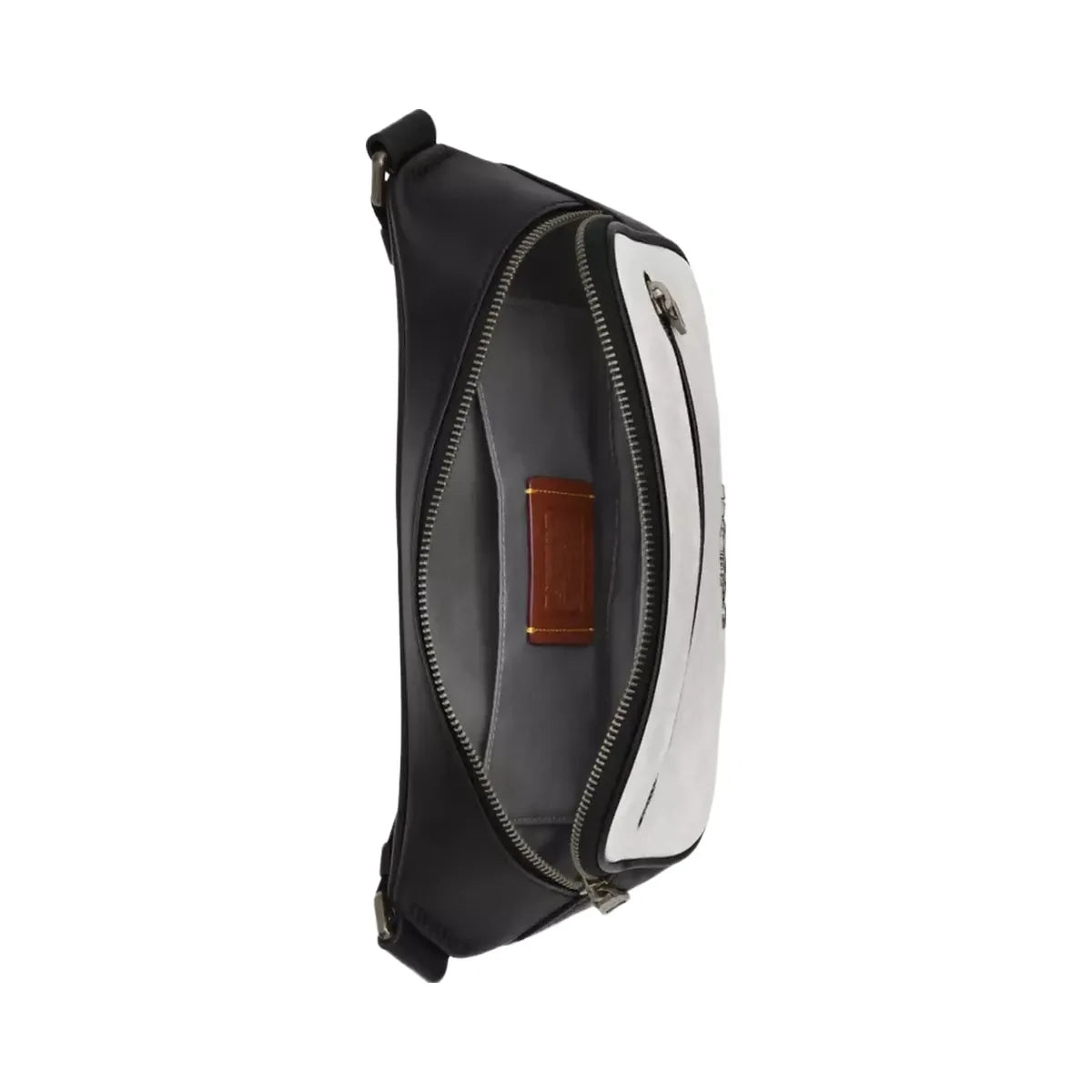 Coach Elias Belt Bag In Signature Canvas in Gunmetal Chalk Black