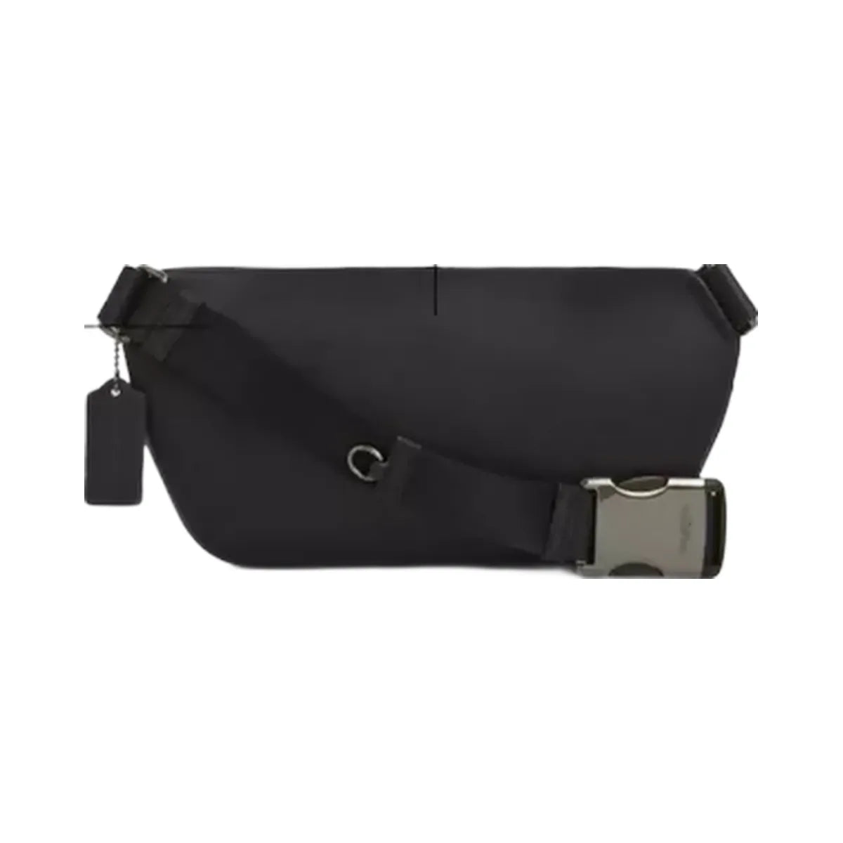 Coach Elias Belt Bag In Signature Canvas in Gunmetal Chalk Black