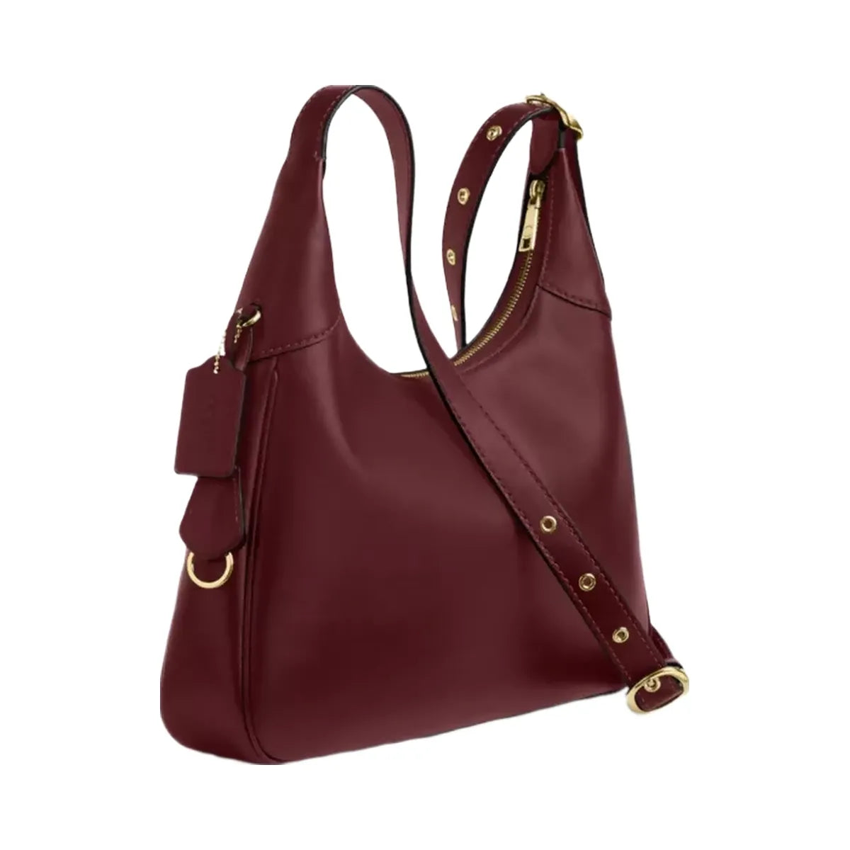 Coach Ella Shoulder Bag in Gold Maroon