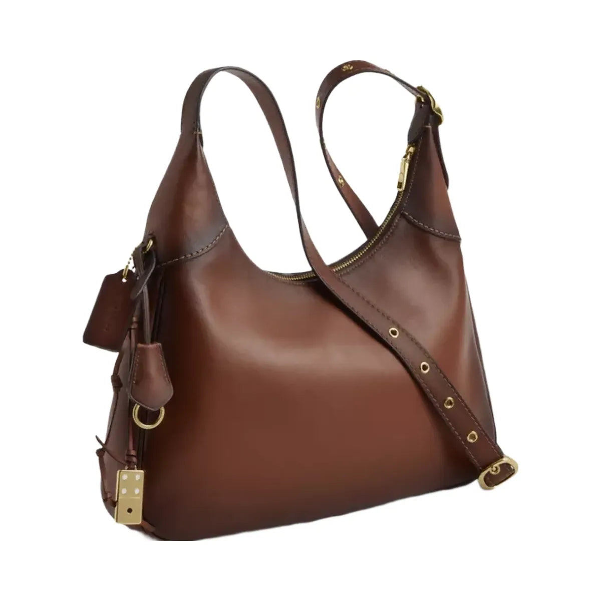 Coach Ella Shoulder Bag in Gold Redwood