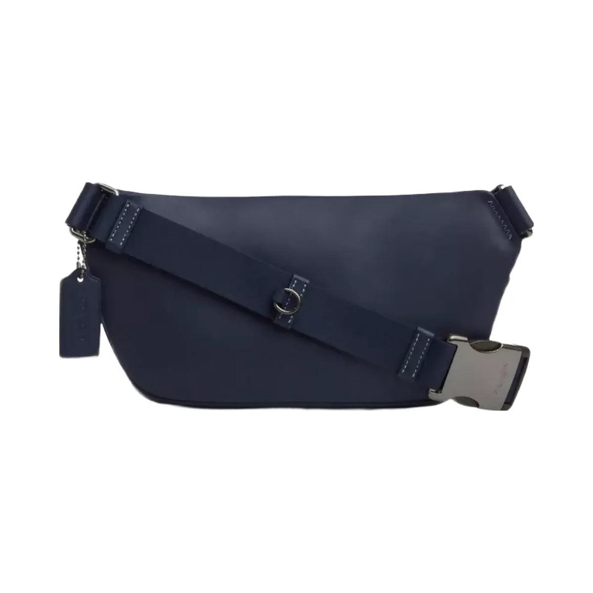 Coach Elias Belt Bag In Signature Canvas in Gunmetal Denim Midnight Navy