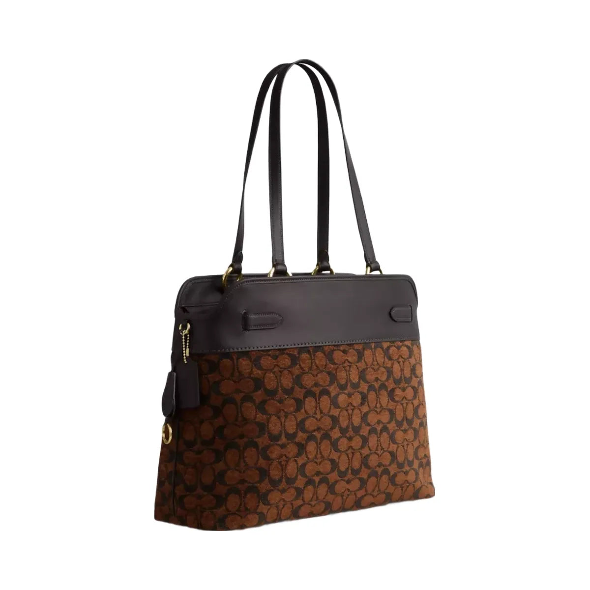 Coach Easton Tote Bag In Signature Chenille in Gold Truffle