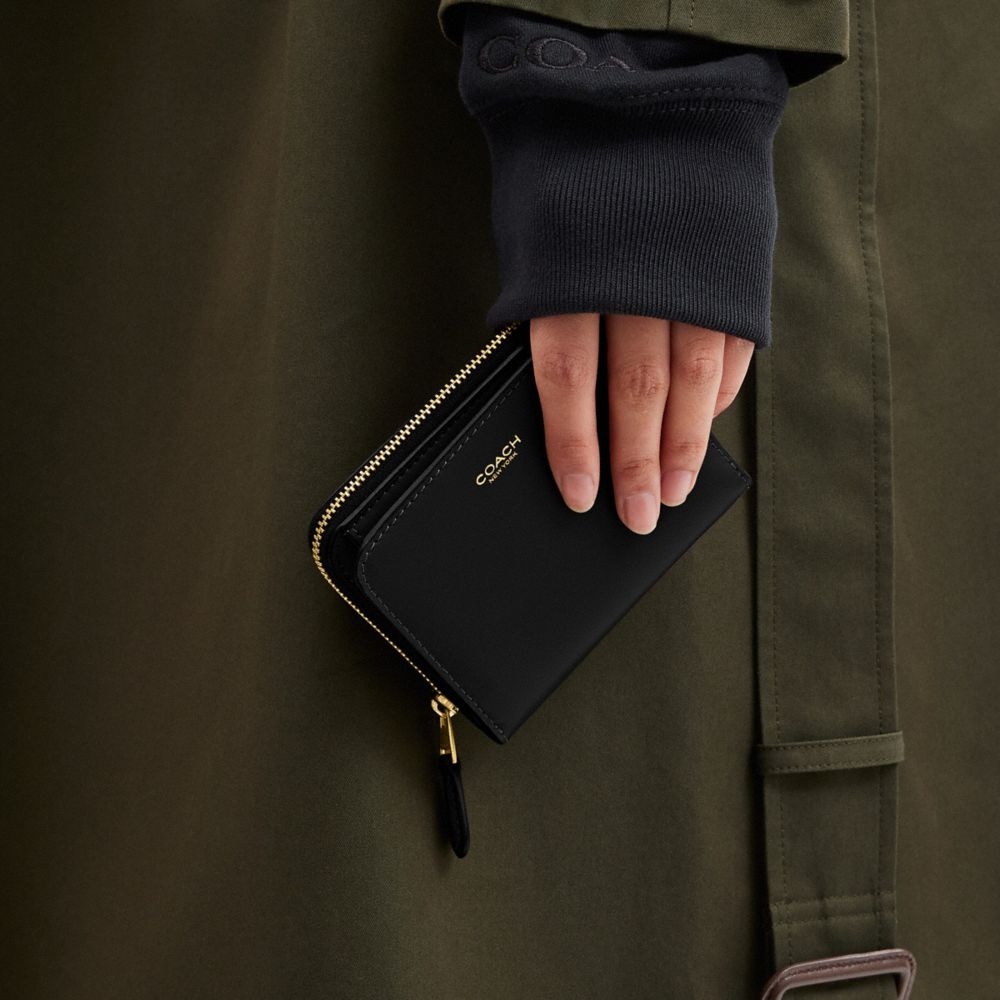 Coach New York Billfold Wallet Brass Black