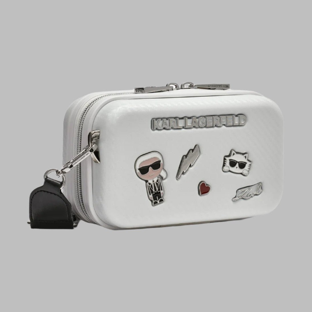Karl Lagerfeld Maybelle hardcase crossbody white