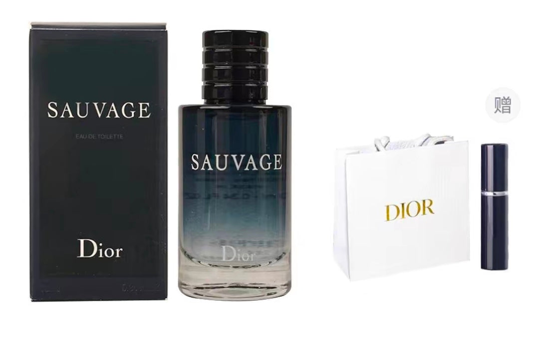 Dior Sauvage Eau de Toilette Sample Set for Men, Fougere Eau de Toilette EDT, Bergamot Pepper Lavender Cedarwood, Birthday Gift for Boyfriend, Cosmetics