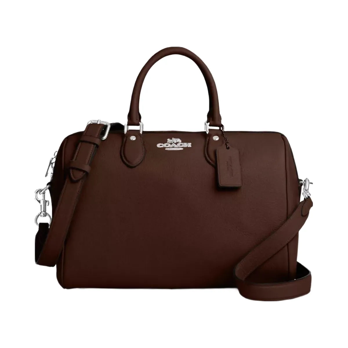 Coach Rowan Large Satchel Bag in Silver Maple