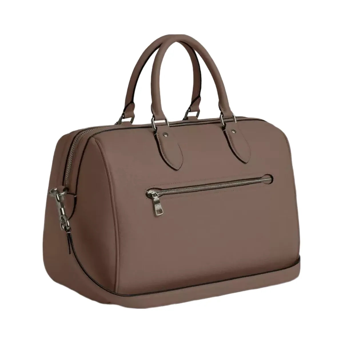 Coach Rowan Large Satchel Bag in Gunmetal Dark Stone