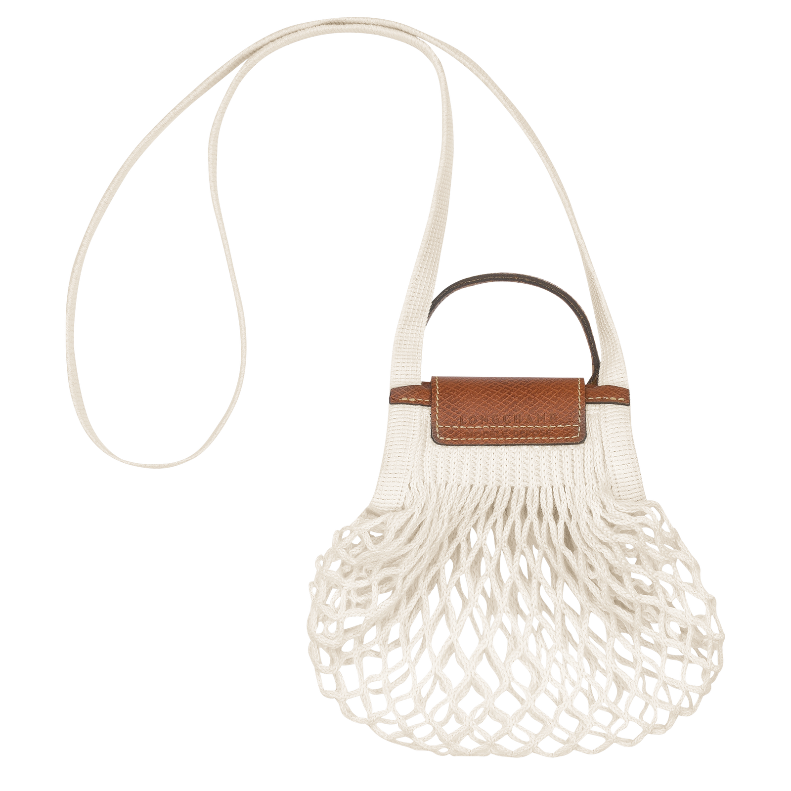Longchamp Le Pliage Filet XS Mesh bag Ecru