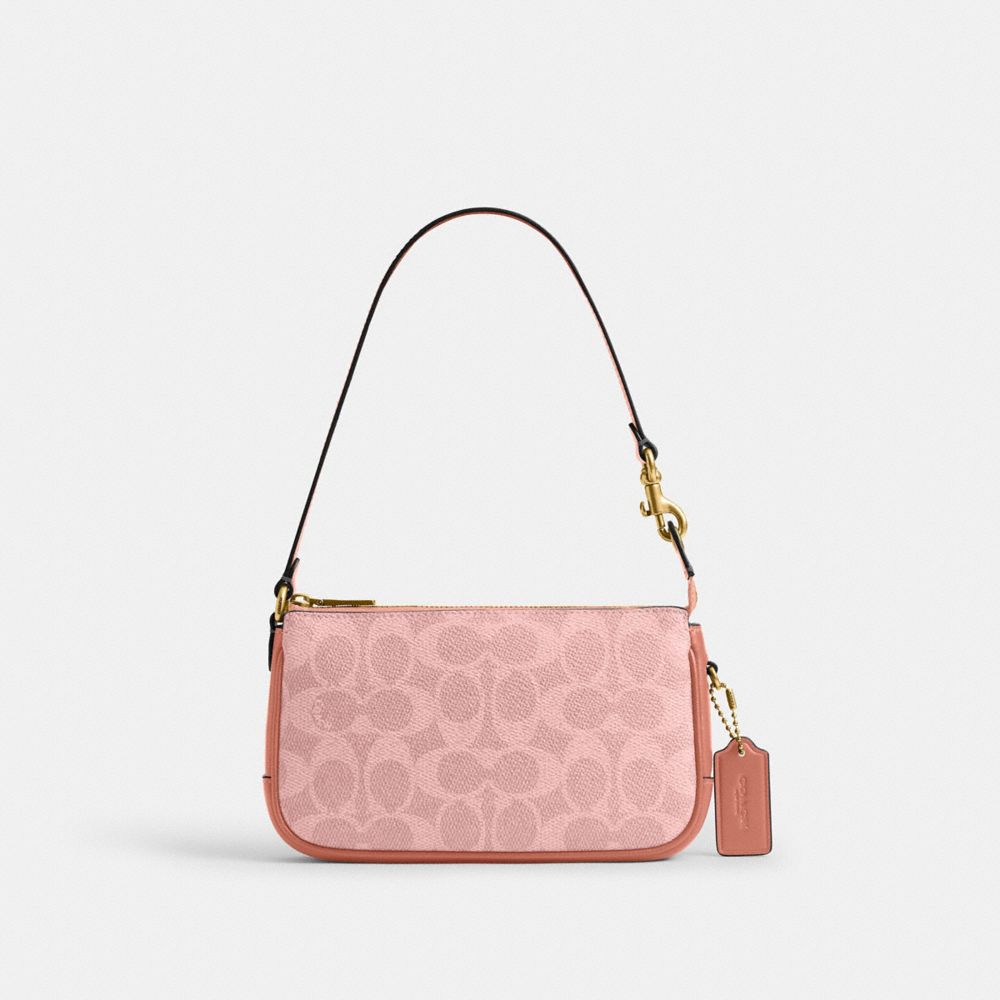 Coach Plaza Bag 18 In Signature Canvas Brass Melon Pink