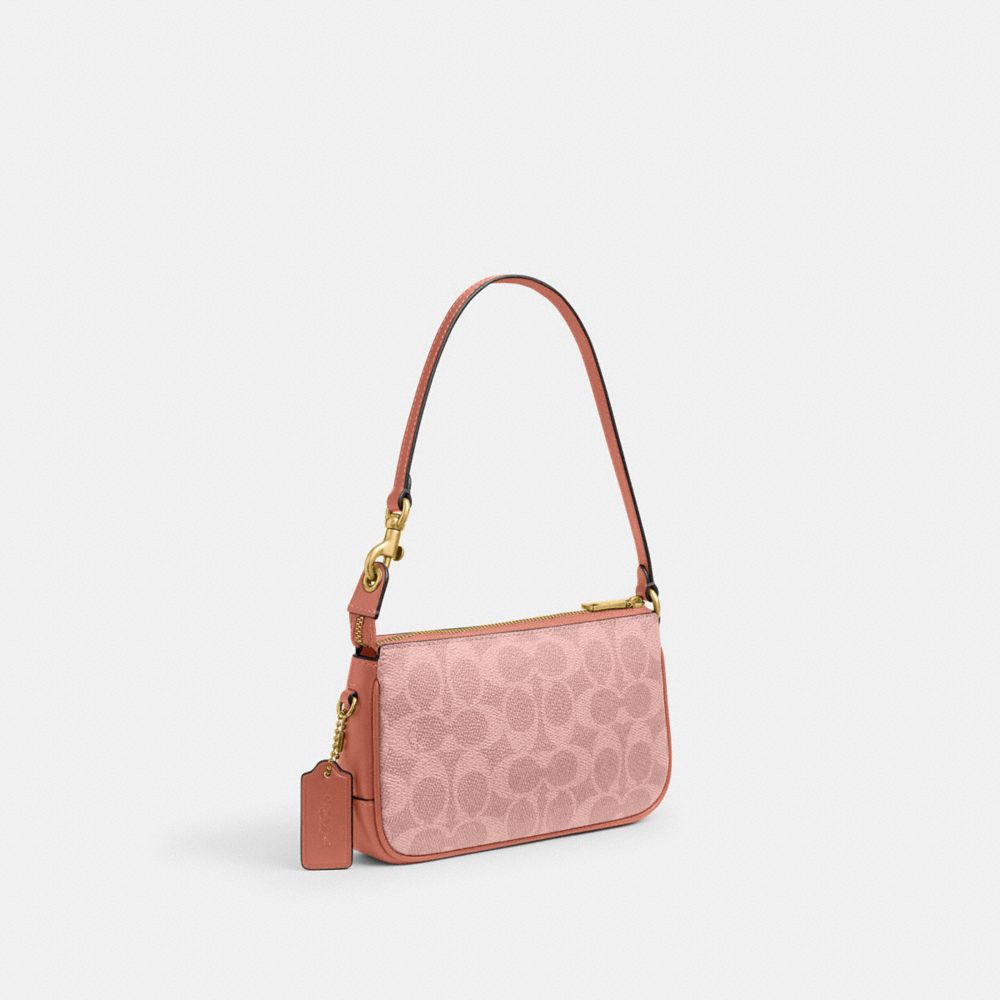 Coach Plaza Bag 18 In Signature Canvas Brass Melon Pink