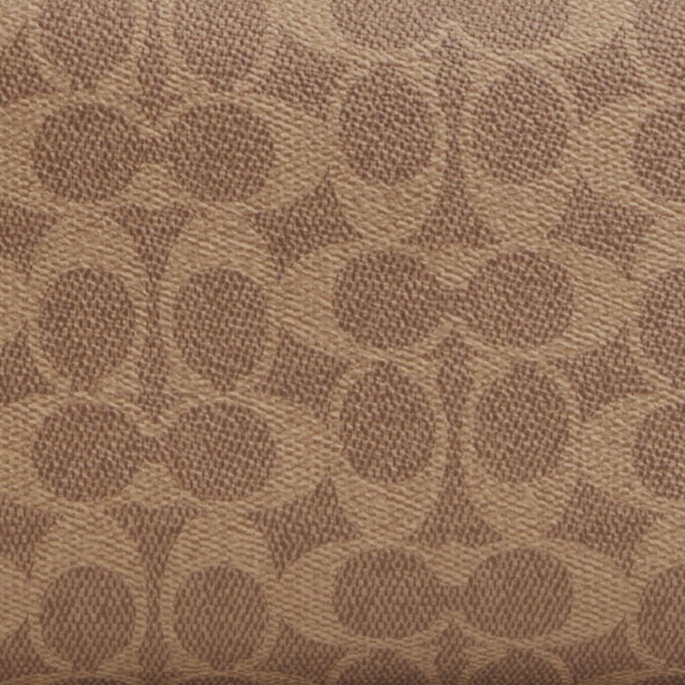 Coach Large Travel Kit In Signature Canvas Gunmetal Tan Black