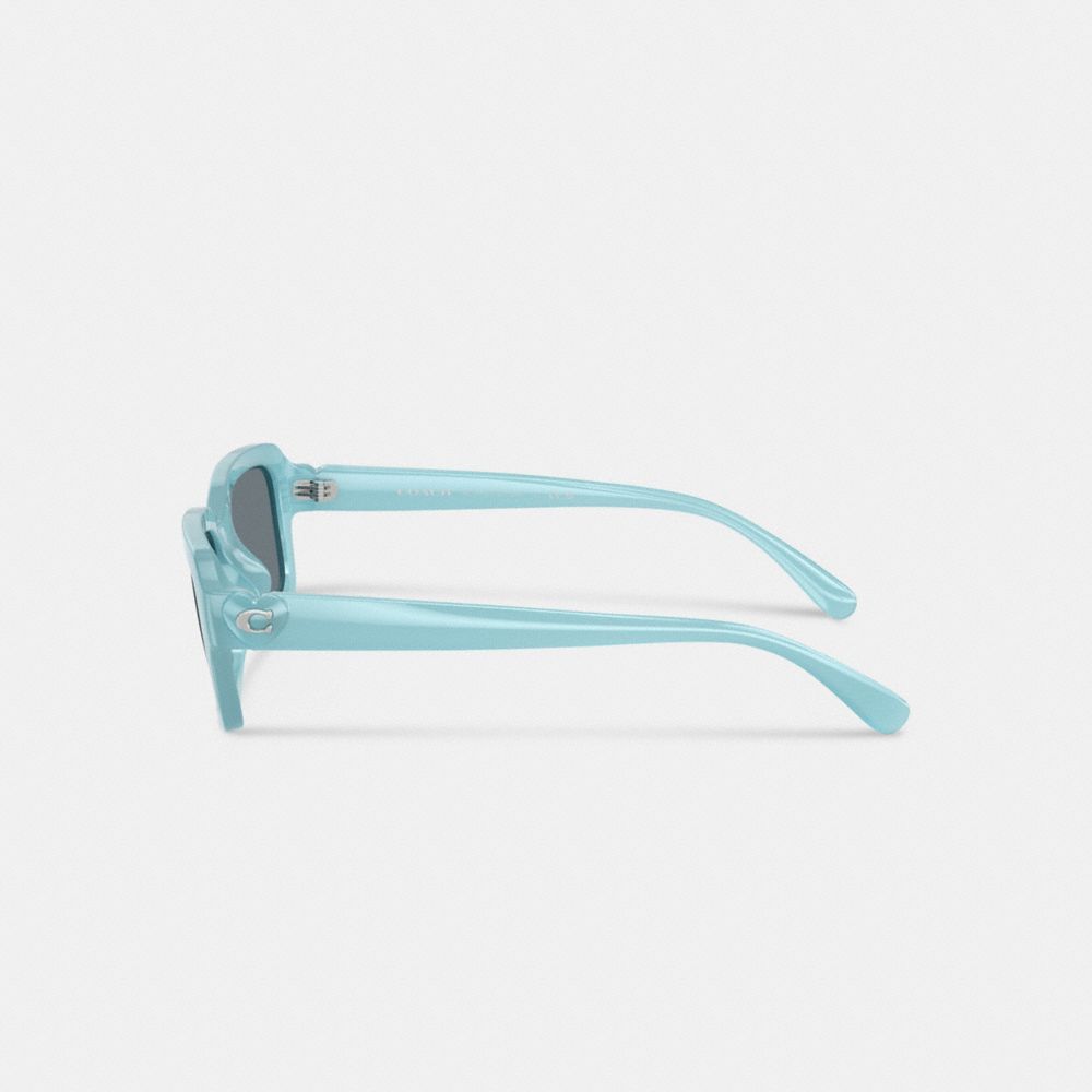 Coach C Heart Narrow Square Sunglassses Blue