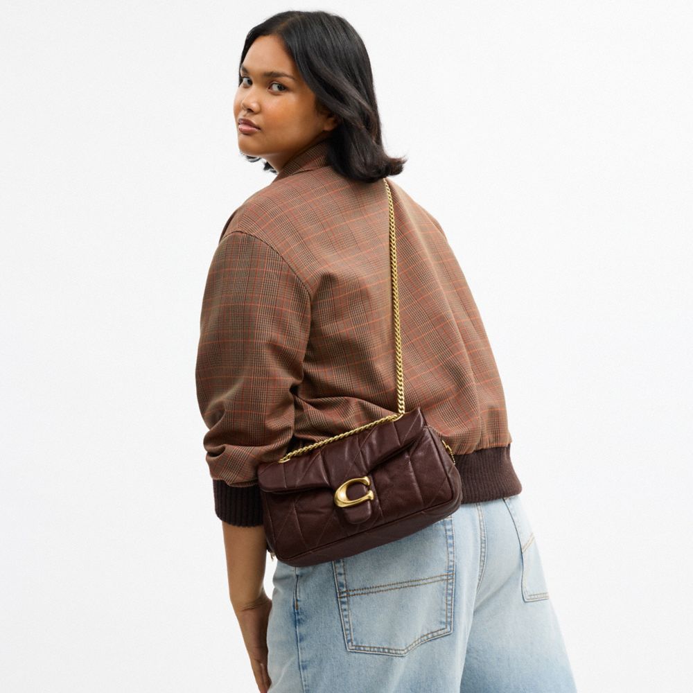 Coach Tabby Shoulder Bag 26 With Quilting Brass Maple