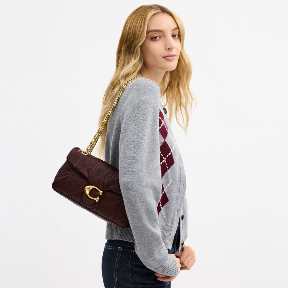 Coach Tabby Shoulder Bag 26 With Quilting Brass Maple