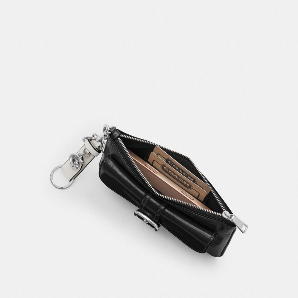 Coach Ashton Wristlet Silver Black