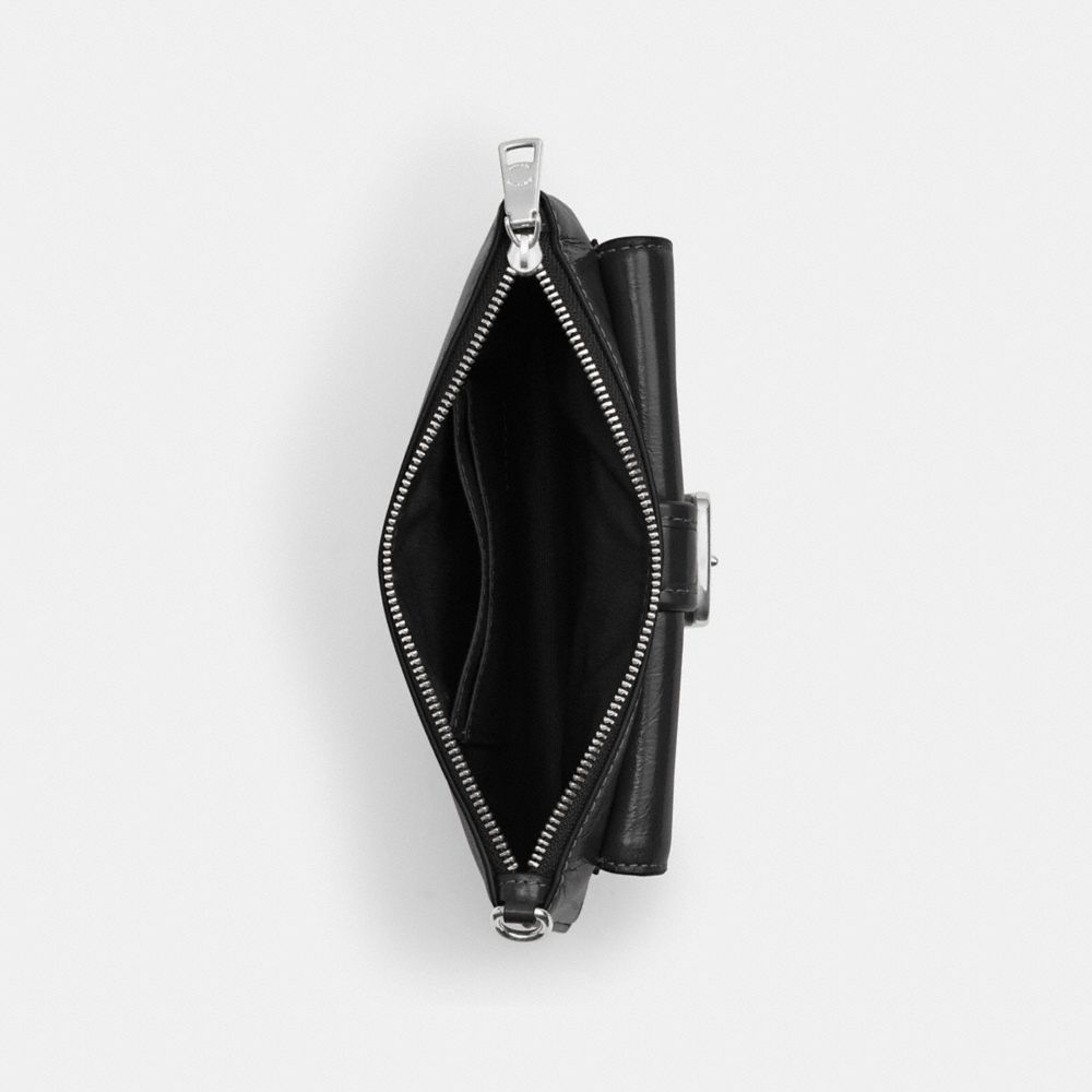 Coach Ashton Wristlet Silver Black