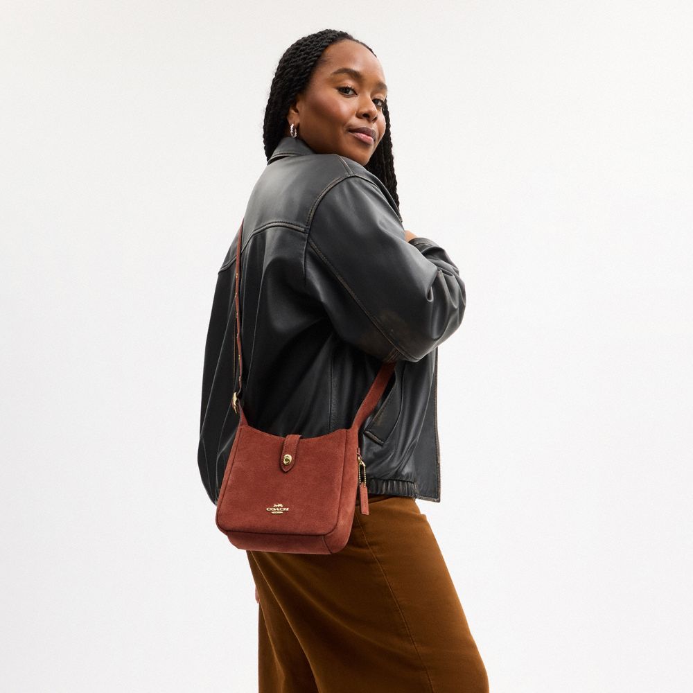 Coach Hadley Mini Crossbody Bag Gold Clay