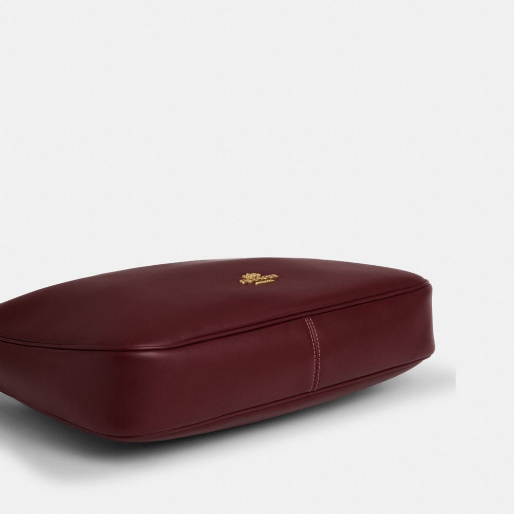 Coach Ella Shoulder Bag Gold Maroon