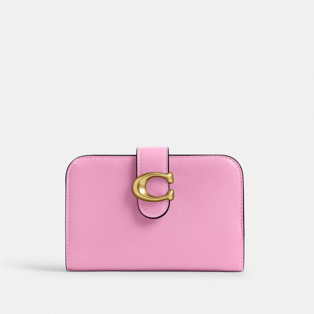 Coach Tabby Wallet Brass Flower Pink