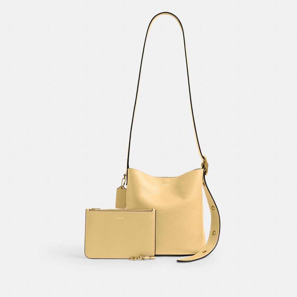 Coach Bleecker Bucket Bag 21 Brass Vanilla