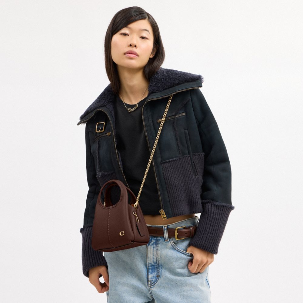 Coach Lana Shoulder Bag 19 Brass Maple