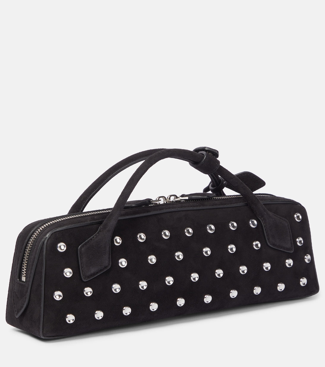 Le Teckel studded leather clutch