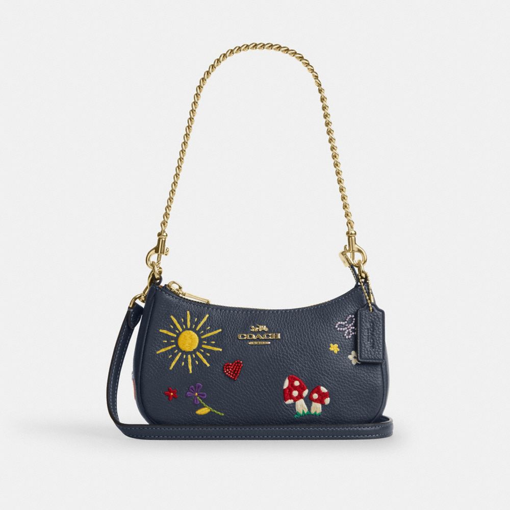 Teri Mini Crossbody Bag With Embroidery