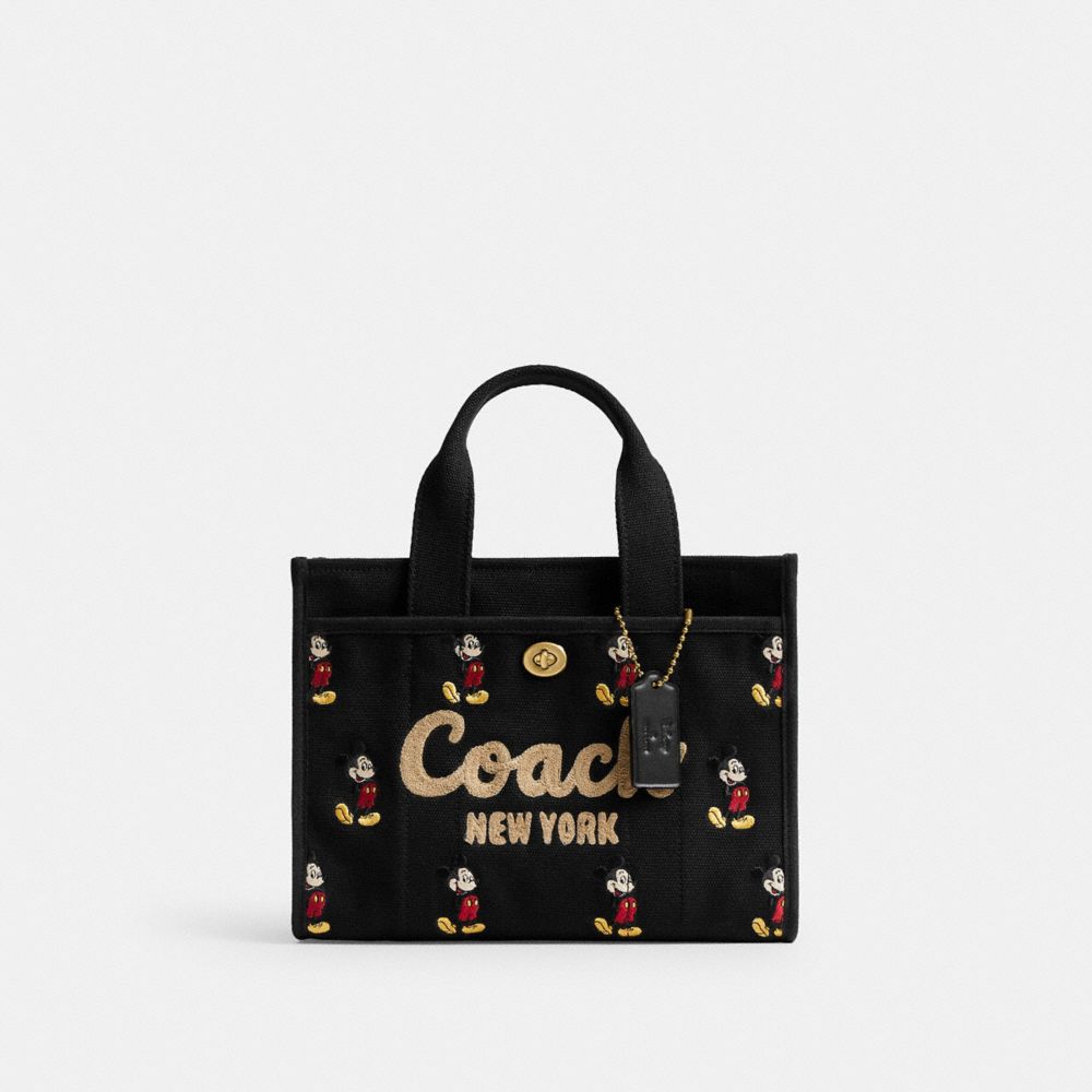 Disney X Coach Cargo Tote Bag 26 With Mickey Mouse In Regenerative Cotton Canvas