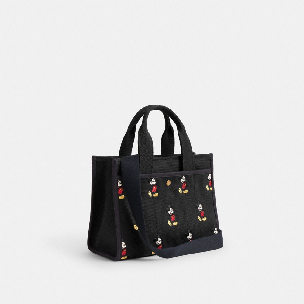 Disney X Coach Cargo Tote Bag 26 With Mickey Mouse In Regenerative Cotton Canvas