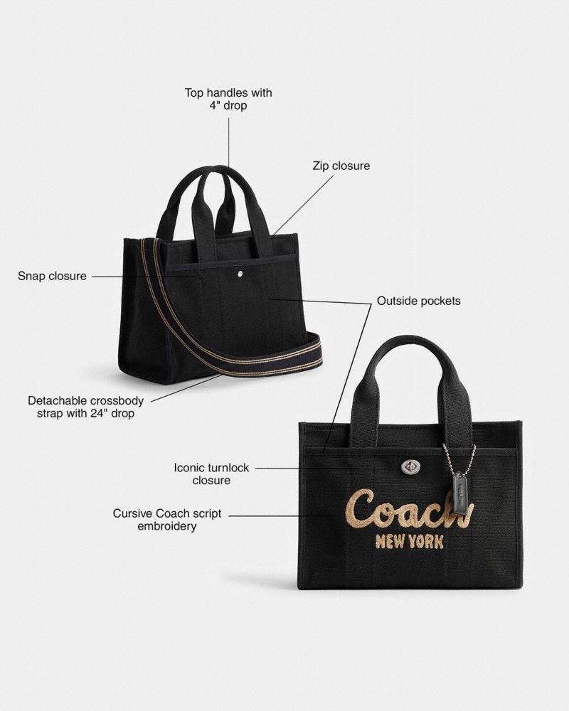 Disney X Coach Cargo Tote Bag 26 With Mickey Mouse In Regenerative Cotton Canvas